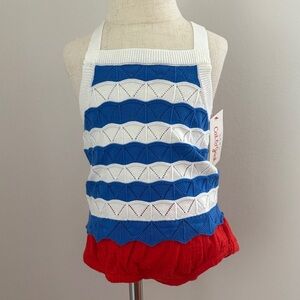 CAT & JACK Red White Blue Patriotic Outfit 18M Baby Girl Set NWT 4th of July